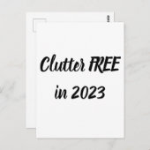 Clutter FREE in 2023 - Zelf! Briefkaart (Voorkant / Achterkant)
