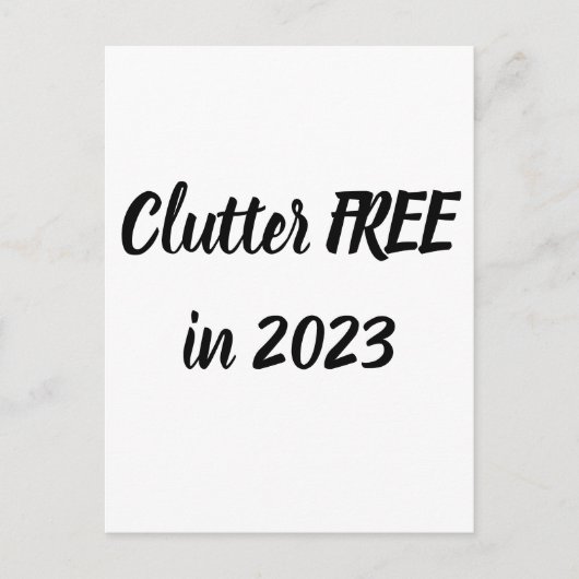 Clutter FREE in 2023 - Zelf! Briefkaart (Voorkant)