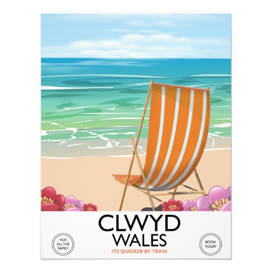 Clwyd Wales Kustreisposter Foto Afdruk (Voorkant)