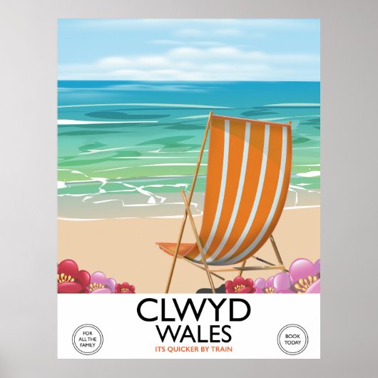 Clwyd Wales Zeereis reisposter Poster (Voorkant)