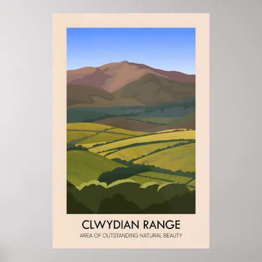 Clwydian Range AONB Reisposter Poster (Voorkant)