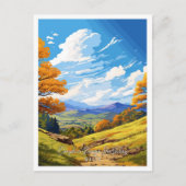 Clwydian Range Dee Valley Wales vintage reizen Briefkaart (Voorkant)