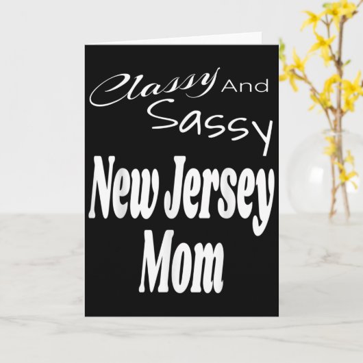 Cly And Sy New Jersey Mom Funny Humor Saying Quote Kaart (Gele Bloem)