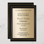 Cly Black Gold Corporate Party - Uitnodiging (Voorkant / Achterkant)