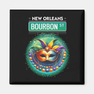Cly New Orleans Bourbon Street Cool Fun Nola Mardi Magneet
