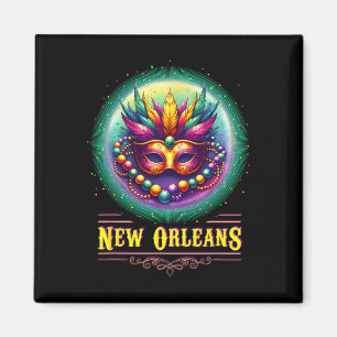 Cly New Orleans Bourbon Street Cool Fun Nola Mardi Magneet