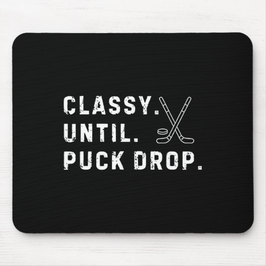 Cly Until Puck Drop Hockey Season Game Day Muismat (Voorkant)