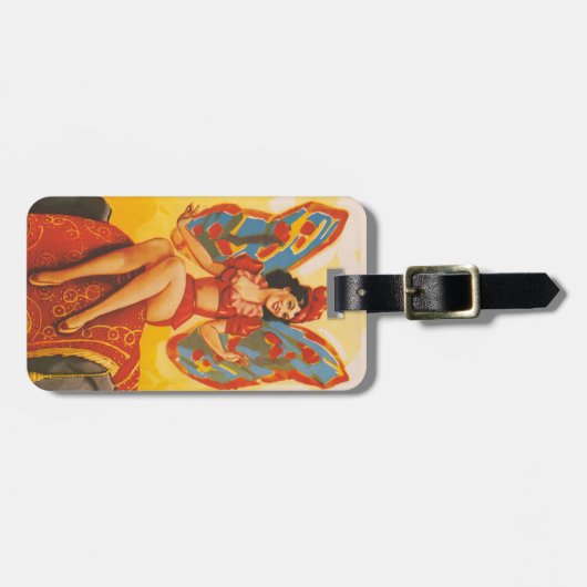 Clyde Beatty Circus Poster Bagagelabel (Voorkant horizontaal)