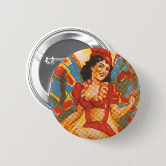 Clyde Beatty Circus Poster Ronde Button 5,7 Cm (Voorkant /achterkant)