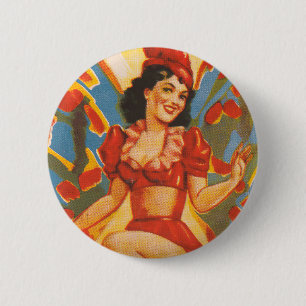 Clyde Beatty Circus Poster Ronde Button 5,7 Cm