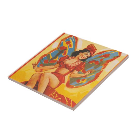  Clyde Beatty Circus Poster Tegeltje (Zijkant)