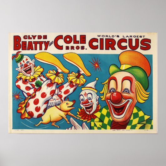 Clyde Beatty & Cole Bros Circus Poster (Voorkant)
