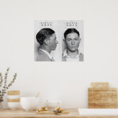 Clyde Champion Barrow MugShot Dallas 1926 Poster (Keuken)