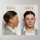 Clyde Champion Barrow MugShot Dallas 1926 Poster (Voorkant)