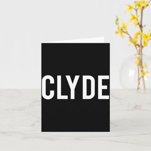Clyde - Cool New Funny Name Fan Gift Tee  Kaart (Gele Bloem)