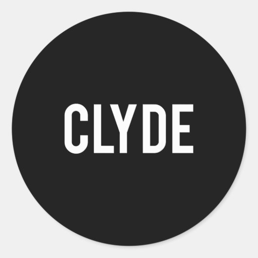 Clyde - Cool New Funny Name Fan Gift Tee Ronde Sticker (Voorkant)