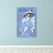 Clyde Fitch's Greatest Comedy, "Girls" Theatre 2 Canvas Afdruk (Insitu (Houten vloer))