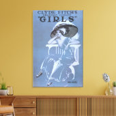 Clyde Fitch's Greatest Comedy, "Girls" Theatre 2 Canvas Afdruk (Insitu (Woonkamer))