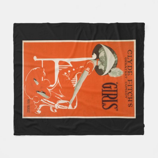 Clyde Fitch's grootste comedy, 'Girls'-theater 2 Fleece Deken (Voorkant (Horizontaal))