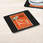 Clyde Fitch's grootste comedy, 'Girls'-theater 2 Kartonnen Onderzetters (Schuin)