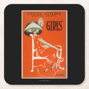 Clyde Fitch's grootste comedy, 'Girls'-theater 2 Kartonnen Onderzetters