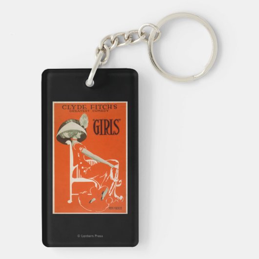 Clyde Fitch's grootste comedy, 'Girls'-theater 2 Sleutelhanger (achterkant)
