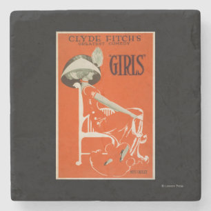 Clyde Fitch's grootste comedy, 'Girls'-theater 2 Stenen Onderzetter