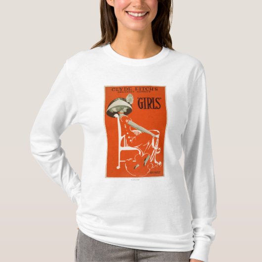Clyde Fitch's grootste comedy, 'Girls'-theater 2 T-shirt (Voorkant)