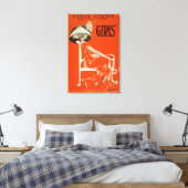 Clyde Fitch's grootste komedie, 'Meisjes'-theater Canvas Afdruk (Insitu (Slaapkamer))
