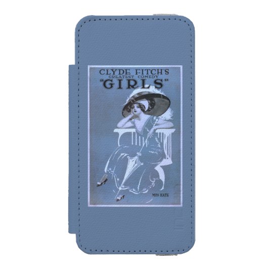 Clyde Fitch's grootste komedie, 'Meisjes'-theater Incipio iPhone Portemonnee Hoesje (Voorkant Agenda)