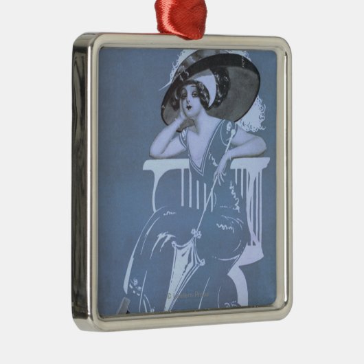 Clyde Fitch's grootste komedie, 'Meisjes'-theater Metalen Ornament (Rechts)