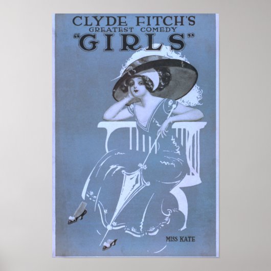 Clyde Fitch's grootste komedie, 'Meisjes'-theater Poster (Voorkant)