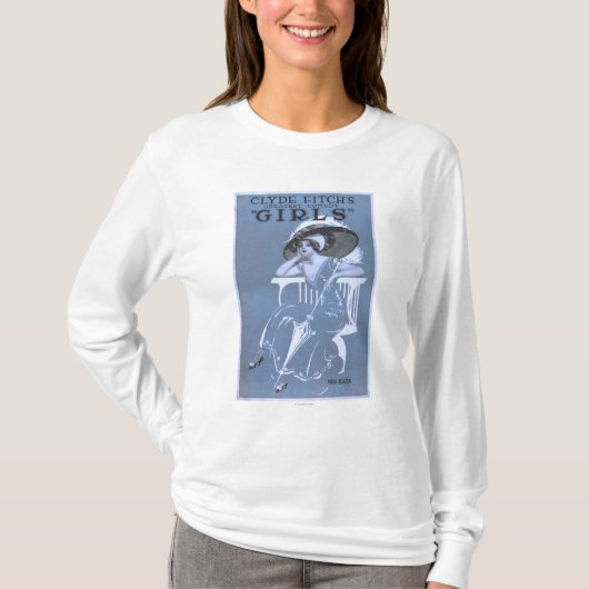 Clyde Fitch's grootste komedie, 'Meisjes'-theater T-shirt (Voorkant)
