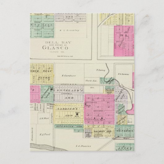 Clyde, Glasco, Jamestown, Kansas Briefkaart (Voorkant)