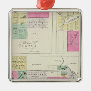 Clyde, Glasco, Jamestown, Kansas Metalen Ornament
