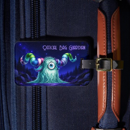 Clyde – Het grootogige nieuwsgierige monster Bagagelabel (Voorkant Insitu 4)