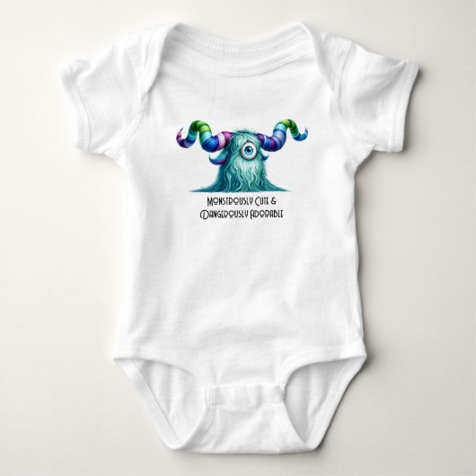 Clyde – Het grootogige nieuwsgierige monster Romper (Voorkant)
