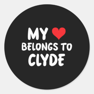Clyde - Mijn hart behoort toe aan Clyde - Liefde Ronde Sticker