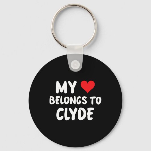 Clyde - Mijn hart behoort toe aan Clyde - Liefde Sleutelhanger (Voorkant)
