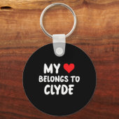 Clyde - Mijn hart behoort toe aan Clyde - Liefde Sleutelhanger (Voorkant)