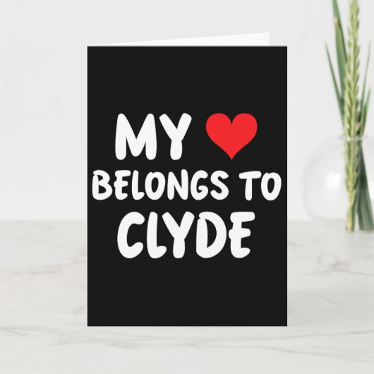Clyde - Mijn hart is van Clyde - Liefde Kaart (Voorkant)