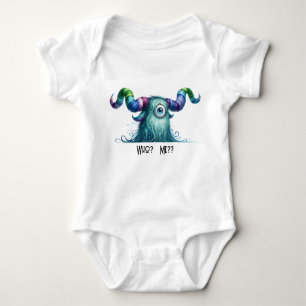 Clyde - One-eyed Worried Monster - Aangepaste Body Romper