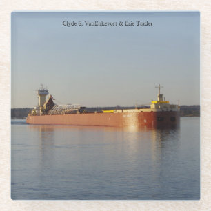 Clyde S. VanEnkevort & Erie Trader glas onderzette Glazen Onderzetter