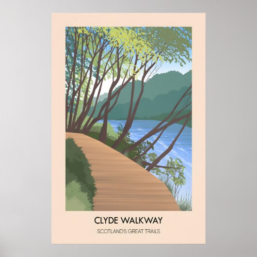Clyde Wandelpad Scotlands Great Trails Poster (Voorkant)