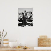 CLYDE's PARTNER BONNIE PARKER STRIKT EEN POSE 1934 Poster (Keuken)