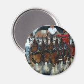 Clydesdale 6 paard hapering magneet (Voorkant / Achterkant)