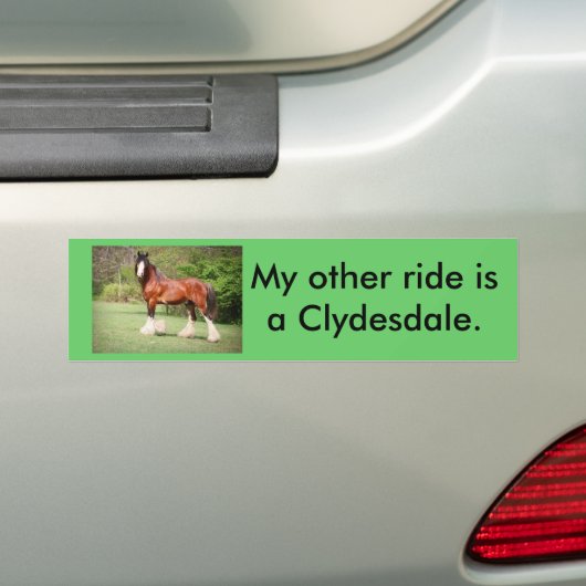 Clydesdale Bumpersticker (Op auto)