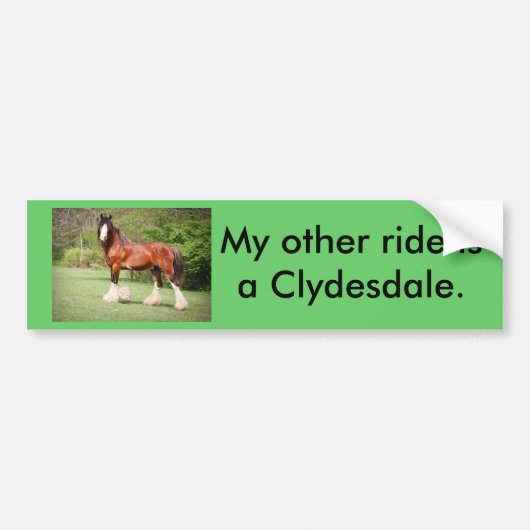 Clydesdale Bumpersticker (Voorkant)