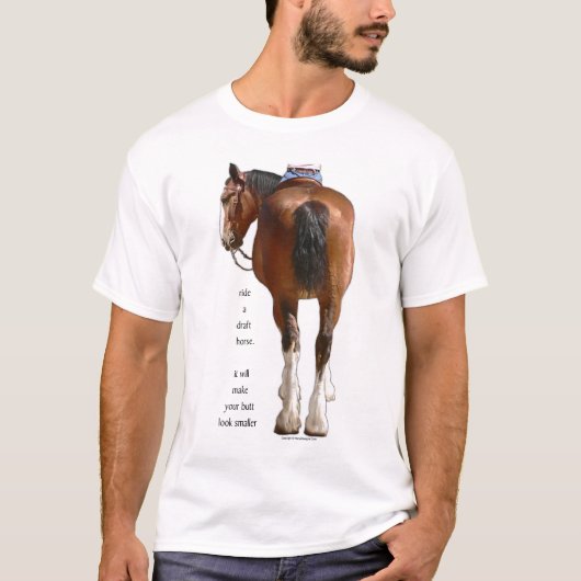 Clydesdale Butt Kijk klein T-shirt (Voorkant)