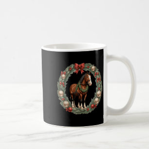 Clydesdale Christmas Horses & Camp; een X-mas kran Koffiemok